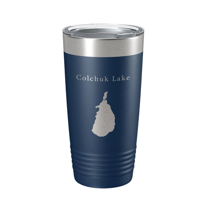 Colchuk Lake Map Tumbler Travel Mug Insulated Laser Engraved Coffee Cup Washington 20 oz-8
