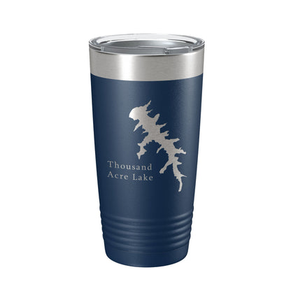 Carroll County Thousand Acre Recreation Lake Map Tumbler Travel Mug Insulated Laser Engraved Coffee Cup Tennessee 20 oz-8