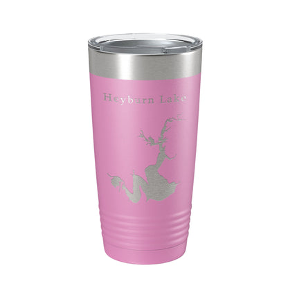 Heyburn Lake Map Tumbler Travel Mug Insulated Laser Engraved Coffee Cup Oklahoma 20 oz-14