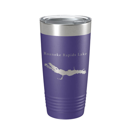Roanoke Rapids Lake Map Tumbler Travel Mug Insulated Laser Engraved Coffee Cup North Carolina 20 oz-15