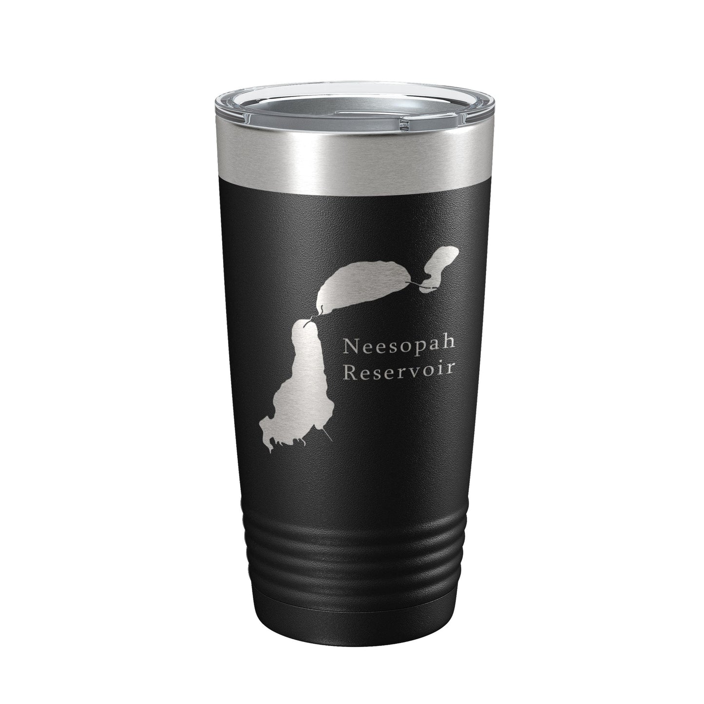 Neesopah Reservoir Tumbler Lake Map Travel Mug Insulated Laser Engraved Coffee Cup Colorado 20 oz-0