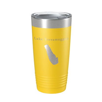 Lake Terramuggus Map Tumbler Travel Mug Insulated Laser Engraved Coffee Cup Connecticut 20 oz-4