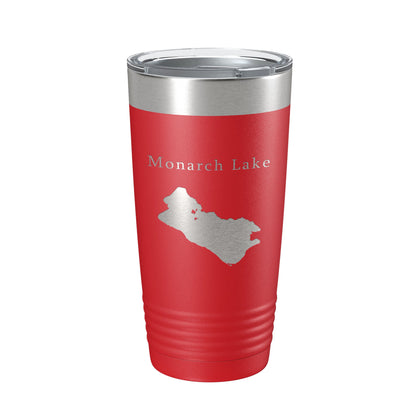 Monarch Lake Map Tumbler Travel Mug Insulated Laser Engraved Coffee Cup Colorado 20 oz-10