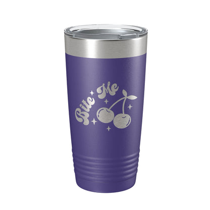 Bite Me Tumbler Funny Travel Mug Cherry Sweet And Tart Insulated Laser Engraved Coffee Cup 20 oz-15