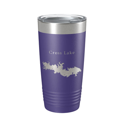 Cross Lake Map Tumbler Travel Mug Insulated Laser Engraved Coffee Cup Shreveport Louisiana 20 oz-15
