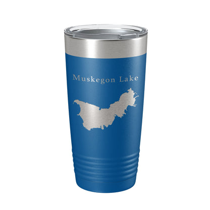 Muskegon Lake Map Tumbler Travel Mug Insulated Laser Engraved Coffee Cup Michigan 20 oz-6