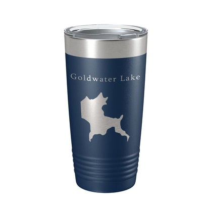Goldwater Lake Map Tumbler Travel Mug Insulated Laser Engraved Coffee Cup Arizona 20 oz-2