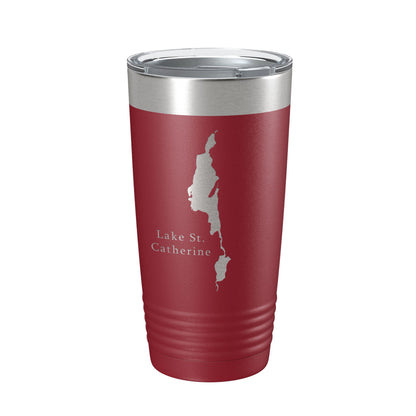 Lake St. Catherine Map Tumbler Travel Mug Insulated Laser Engraved Coffee Cup Vermont 20 oz-18
