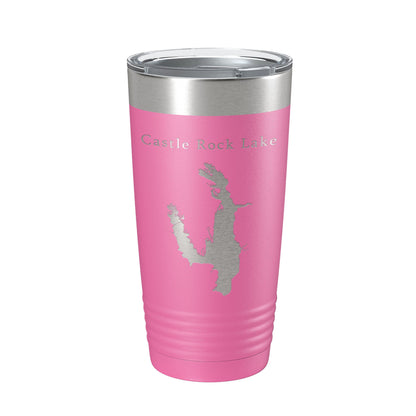 Castle Rock Lake Map Tumbler Travel Mug Insulated Laser Engraved Coffee Cup Wisconsin 20 oz-11