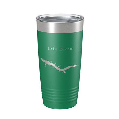 Lake Eucha Map Tumbler Travel Mug Insulated Laser Engraved Coffee Cup Oklahoma 20 oz-9