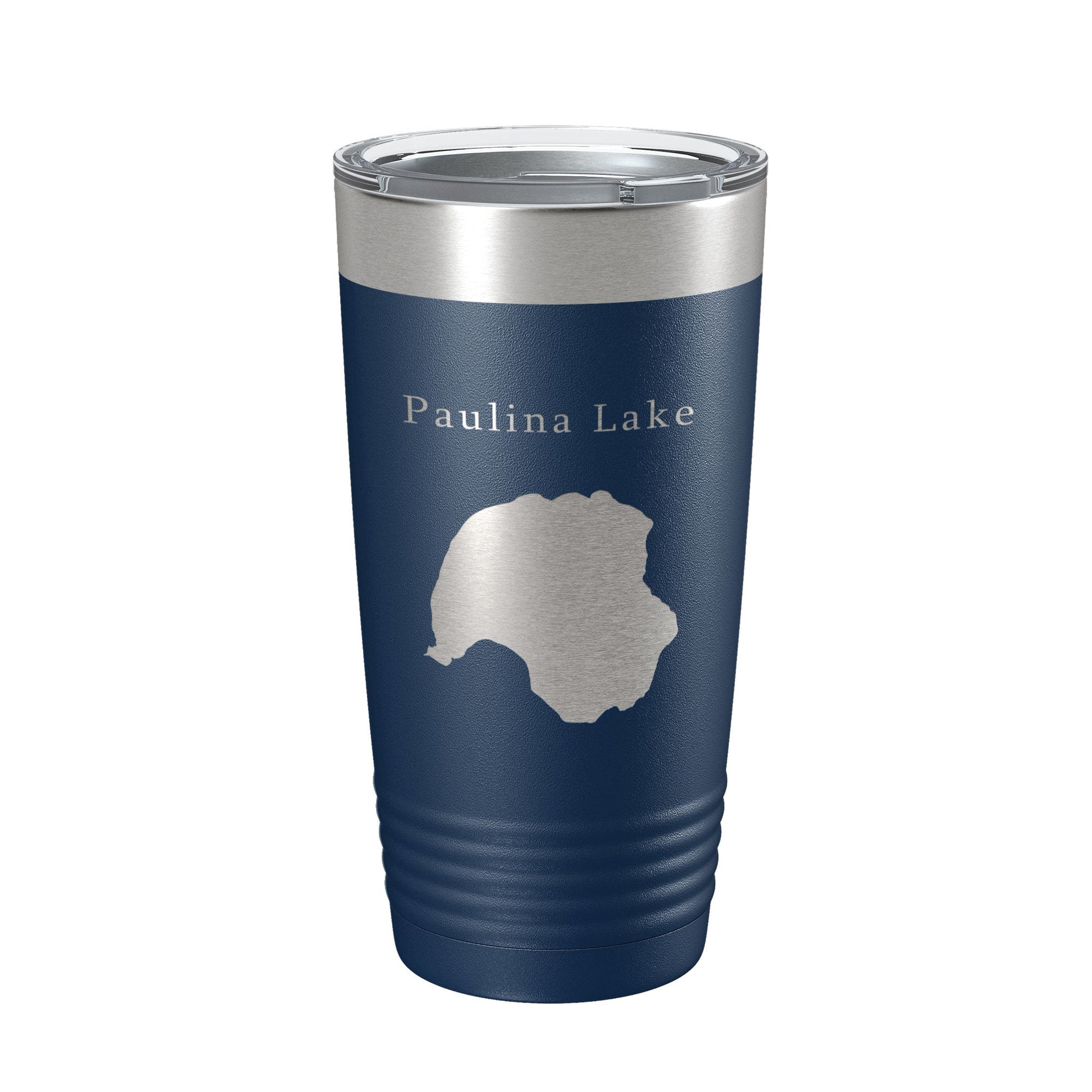 Paulina Lake Map Tumbler Travel Mug Insulated Laser Engraved Coffee Cup Oregon 20 oz-2