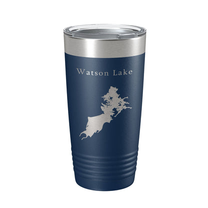 Watson Lake Map Tumbler Travel Mug Insulated Laser Engraved Coffee Cup Arizona 20 oz-2