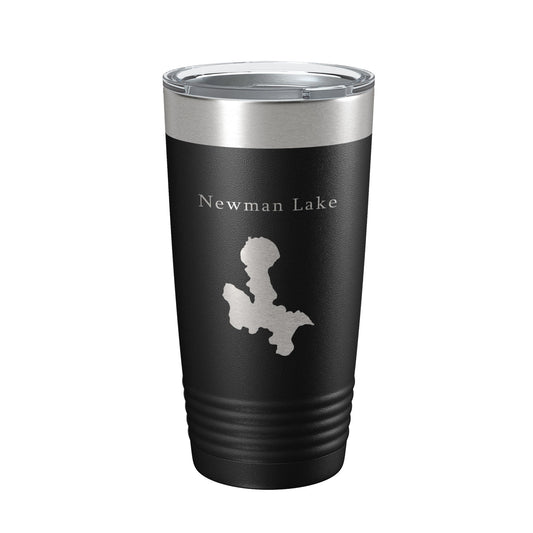 Newman Lake Map Tumbler Travel Mug Insulated Laser Engraved Coffee Cup Washington 20 oz-0