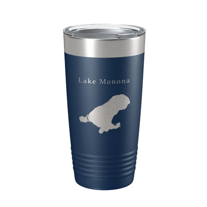 Lake Monona Map Tumbler Travel Mug Insulated Laser Engraved Coffee Cup Wisconsin 20 oz-8