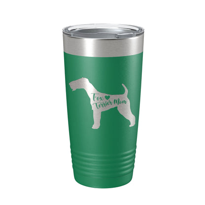 Fox Terrier Mom Tumbler Dog Travel Mug Gift Insulated Laser Engraved Coffee Cup 20 oz-9