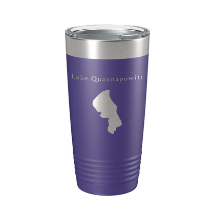 Lake Quannapowitt Map Tumbler Travel Mug Insulated Laser Engraved Coffee Cup Massachusetts 20 oz-15