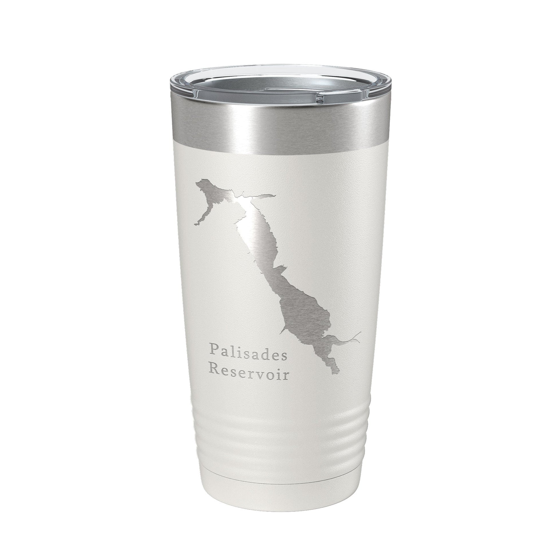 Palisades Reservoir Tumbler Lake Map Travel Mug Insulated Laser Engraved Coffee Cup Idaho Wyoming 20 oz-1