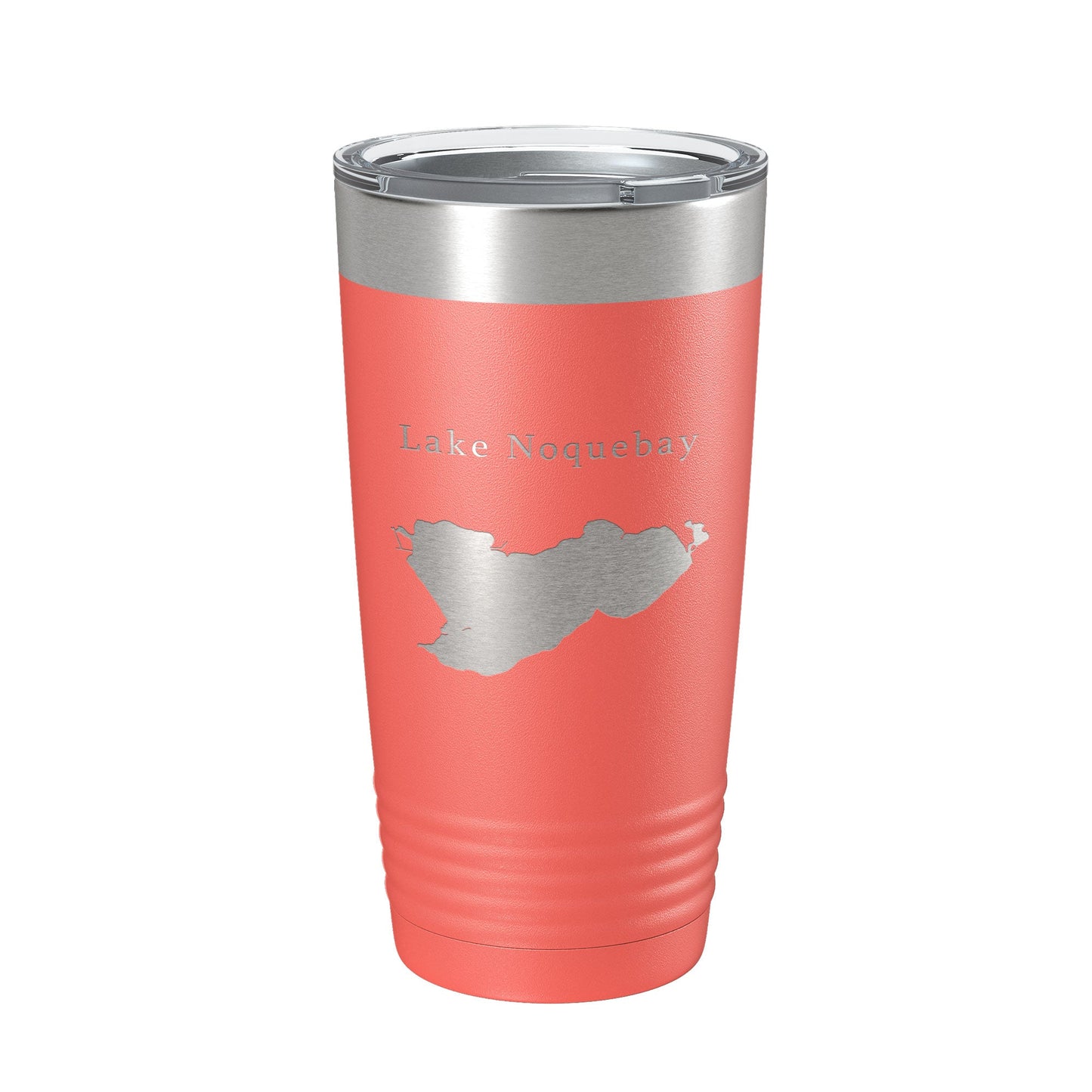 Lake Noquebay Map Tumbler Travel Mug Insulated Laser Engraved Coffee Cup Wisconsin 20 oz-20