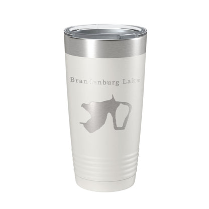Brandenburg Lake Map Tumbler Travel Mug Insulated Laser Engraved Coffee Cup Illinois 20 oz-7