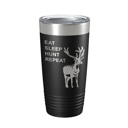 Deer Hunter Tumbler Eat Sleep Hunt Repeat Travel Mug Deer Hunting Insulated Laser Engraved Coffee Cup Gift 20 oz-5
