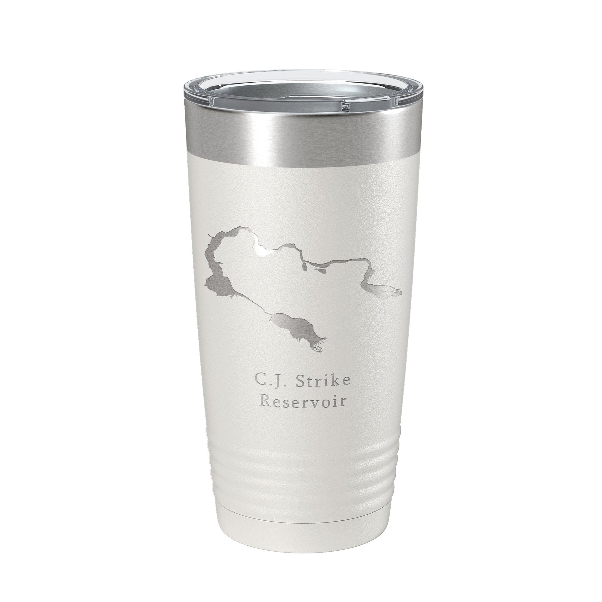 C. J. Strike Reservoir Tumbler Lake Map Travel Mug Insulated Laser Engraved Coffee Cup Snake River Boise Idaho 20 oz-1