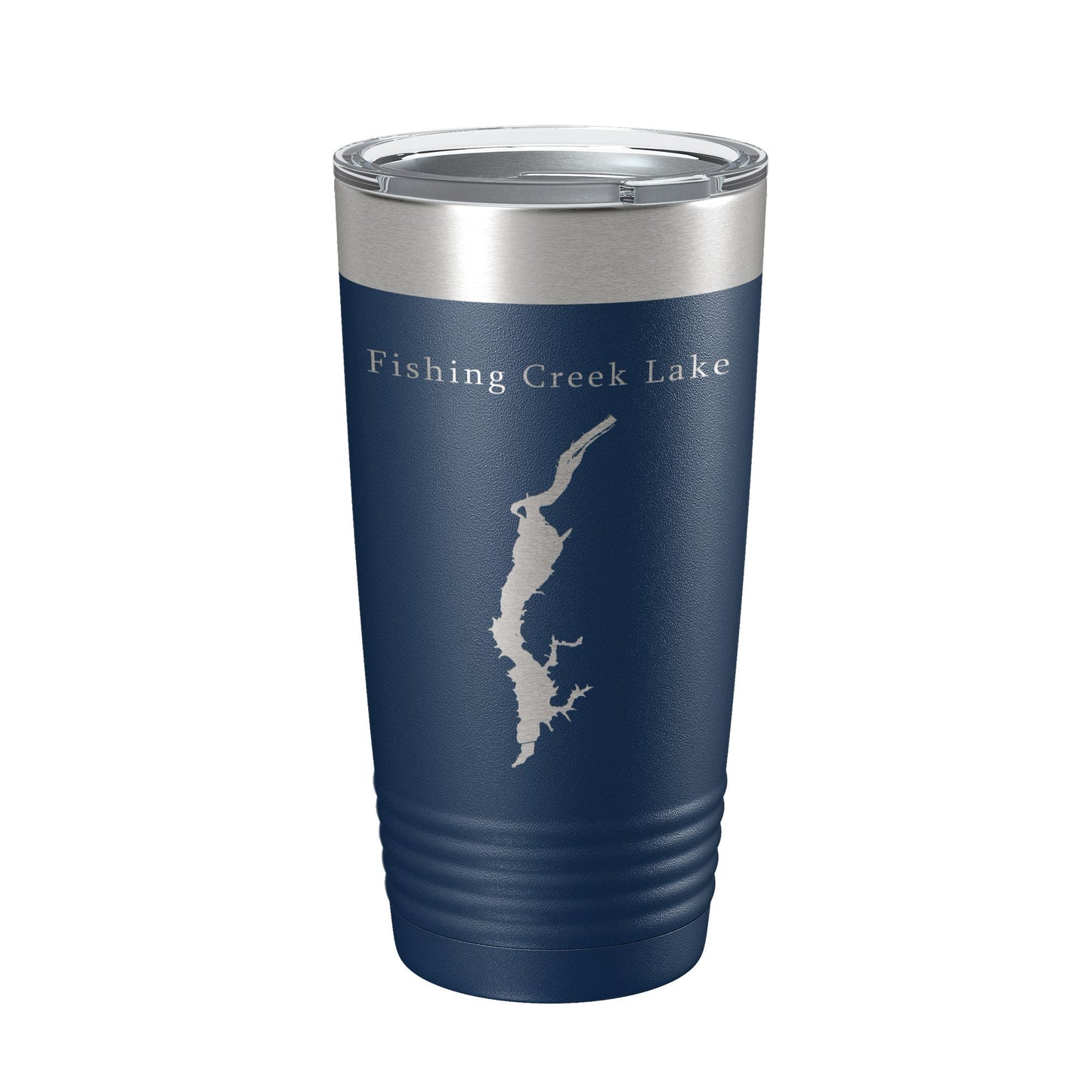 Fishing Creek Lake Map Tumbler Travel Mug Insulated Laser Engraved Coffee Cup South Carolina 20 oz-2