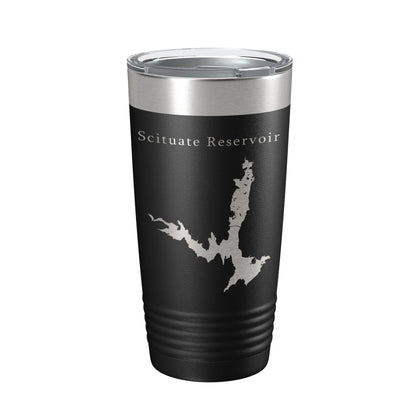 Scituate Reservoir Tumbler Lake Map Travel Mug Insulated Laser Engraved Coffee Cup Providence Rhode Island 20 oz-5