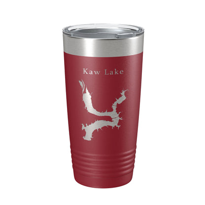 Kaw Lake Map Tumbler Travel Mug Insulated Laser Engraved Coffee Cup Oklahoma 20 oz-18