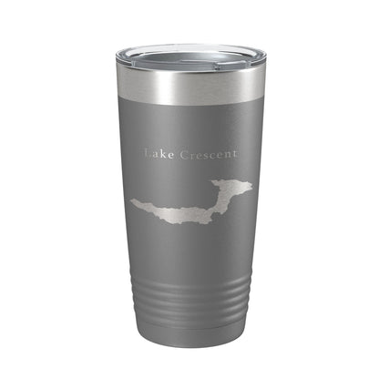 Lake Crescent Map Tumbler Travel Mug Insulated Laser Engraved Coffee Cup Washington 20 oz-16