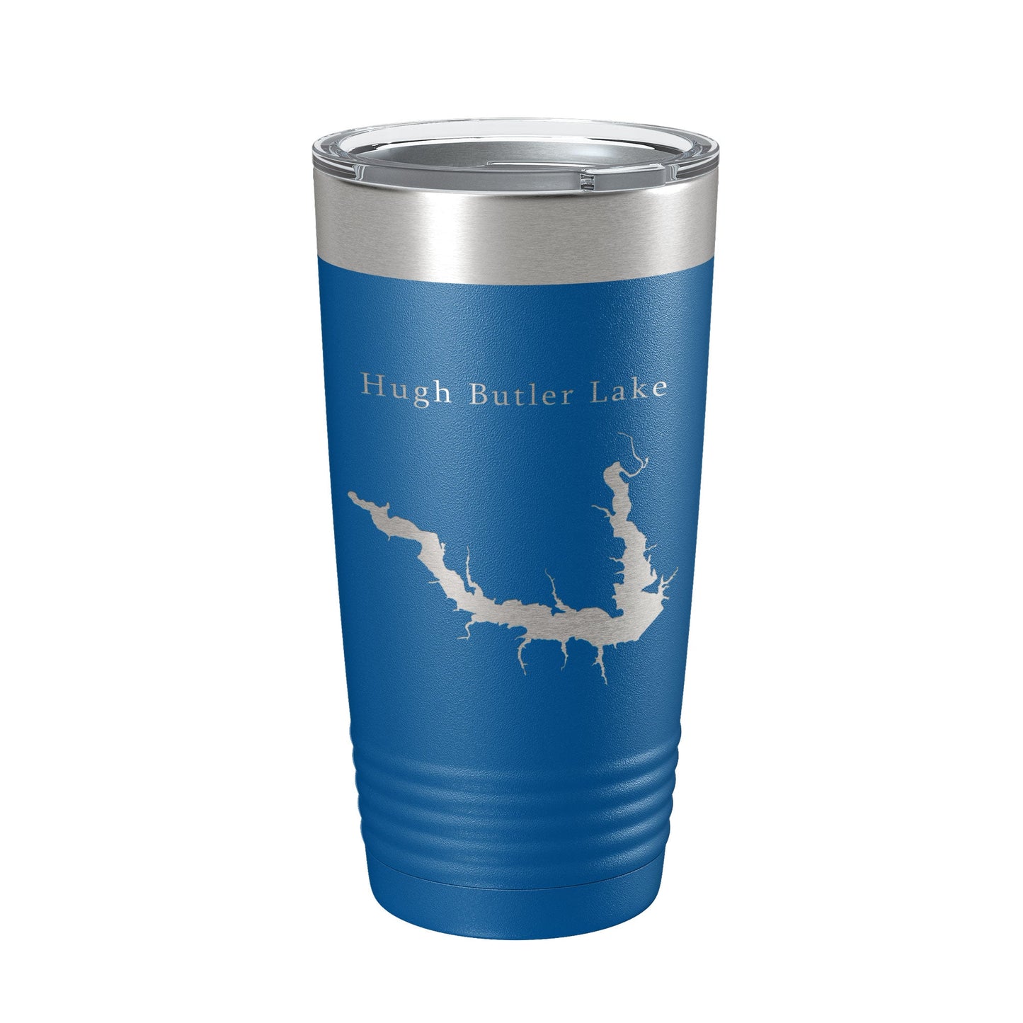 Hugh Butler Lake Map Tumbler Travel Mug Insulated Laser Engraved Coffee Cup Red Willow Reservoir Nebraska 20 oz-6