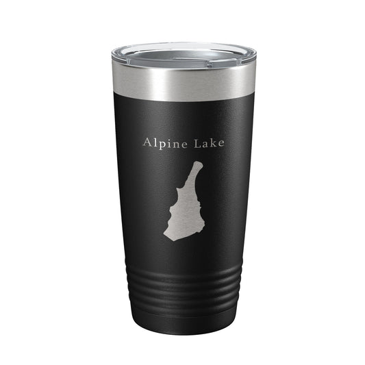 Alpine Lake Hull's Map Tumbler Travel Mug Insulated Laser Engraved Coffee Cup West Virginia 20 oz-0