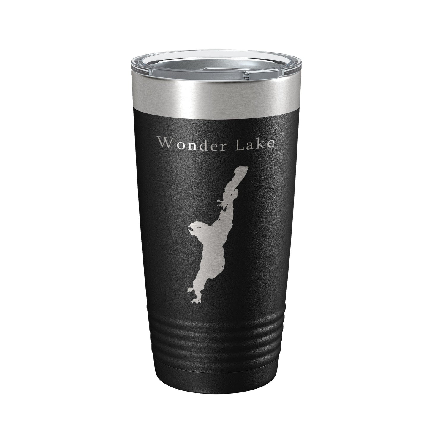 Wonder Lake Map Tumbler Travel Mug Insulated Laser Engraved Coffee Cup Illinois 20 oz-5