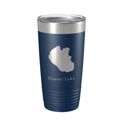 Hauser Lake Map Tumbler Travel Mug Insulated Laser Engraved Coffee Cup Idaho 20 oz-2
