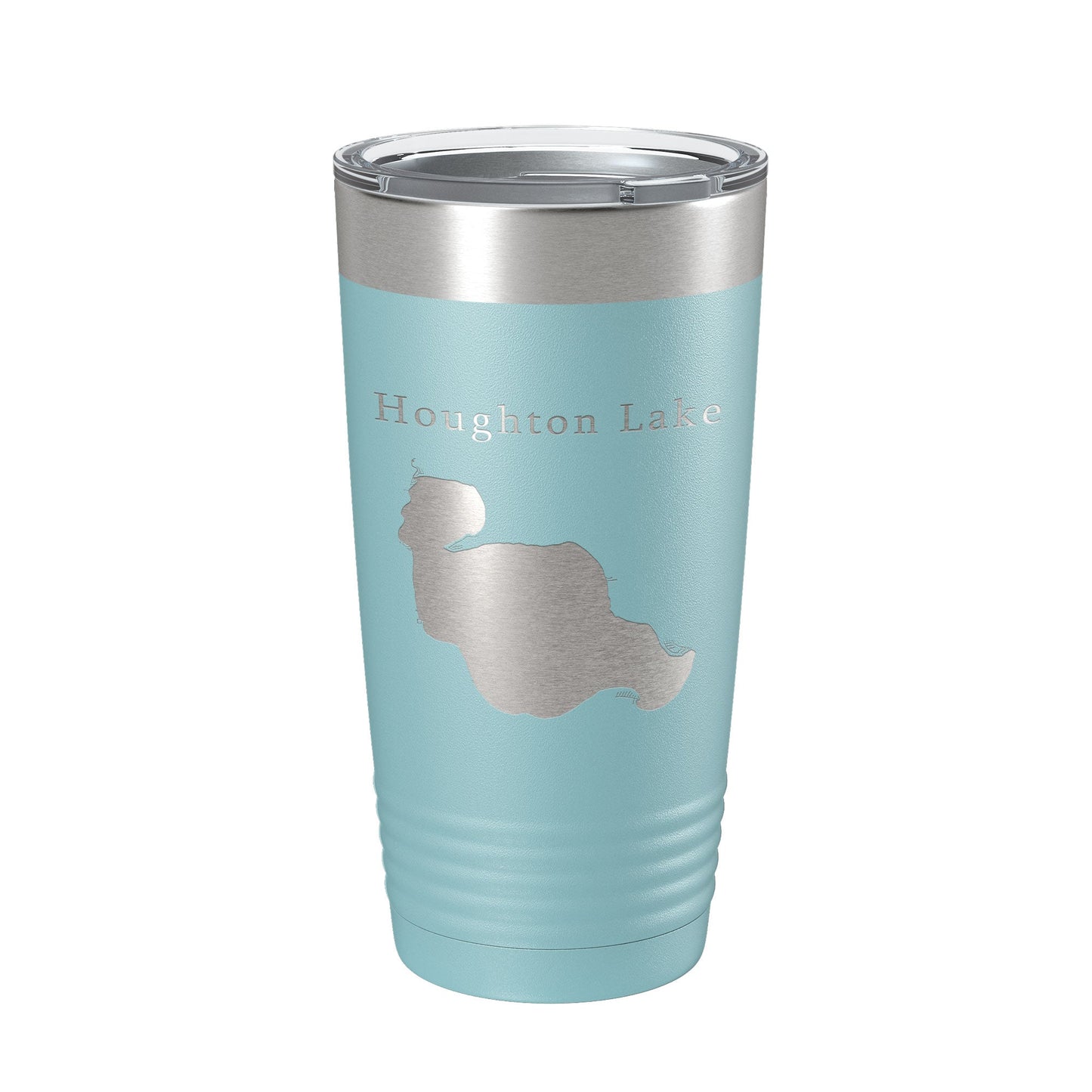 Houghton Lake Map Tumbler Travel Mug Insulated Laser Engraved Coffee Cup Michigan 20 oz-13