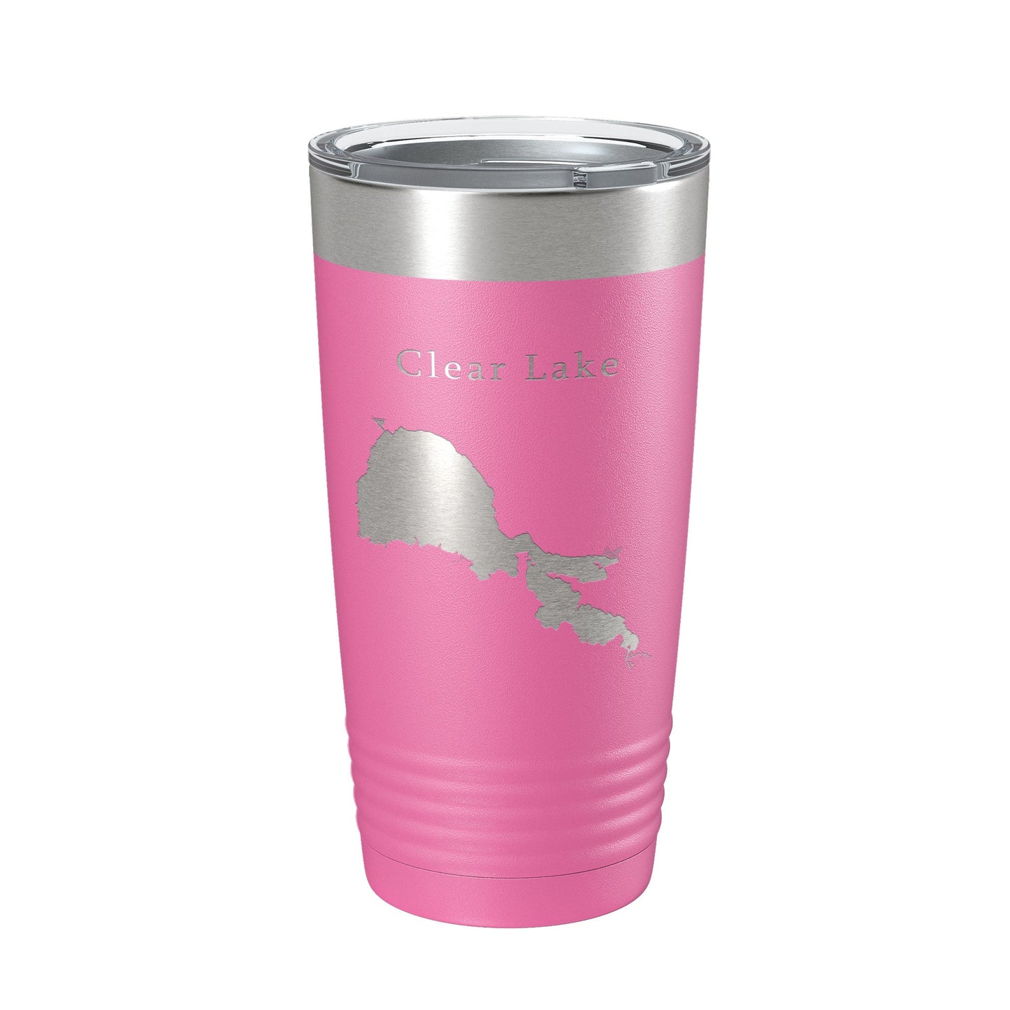 Clear Lake Map Tumbler Travel Mug Insulated Laser Engraved Coffee Cup California 20 oz-11