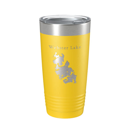 Webster Lake Map Tumbler Travel Mug Insulated Laser Engraved Coffee Cup Massachusetts 20 oz-19