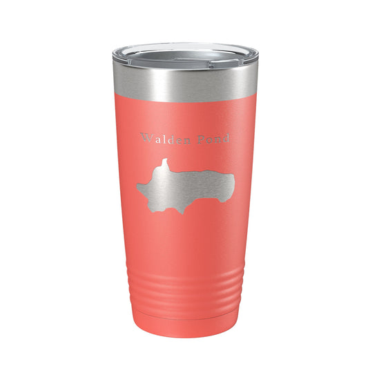 Walden Pond Tumbler Lake Map Travel Mug Insulated Laser Engraved Coffee Cup Massachusetts 20 oz-20