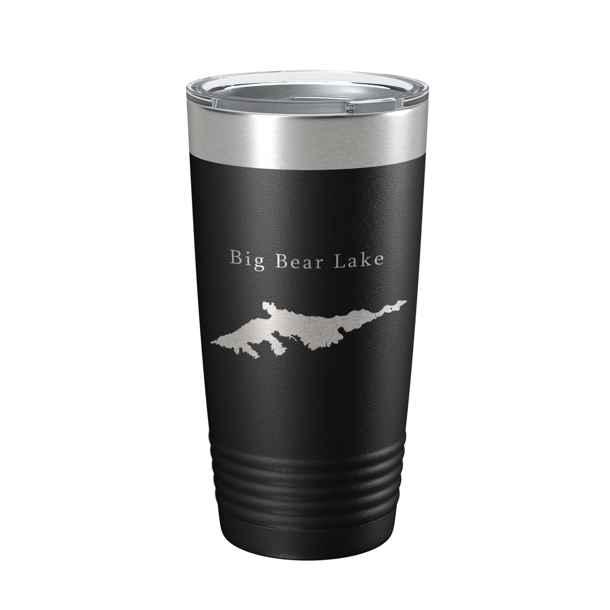 Big Bear Lake Map Tumbler Travel Mug Insulated Laser Engraved Coffee Cup California 20 oz-0