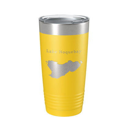 Lake Noquebay Map Tumbler Travel Mug Insulated Laser Engraved Coffee Cup Wisconsin 20 oz-4