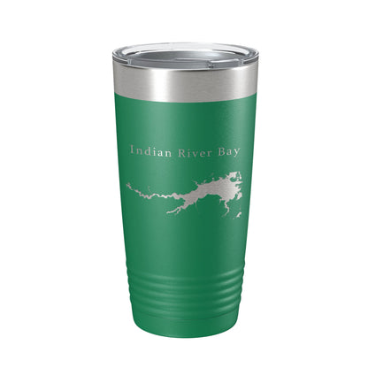Indian River Bay Tumbler Lake Map Travel Mug Insulated Laser Engraved Coffee Cup Delaware 20 oz-9