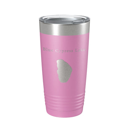 Blue Cypress Lake Map Tumbler Travel Mug Insulated Laser Engraved Coffee Cup Florida 20 oz-14
