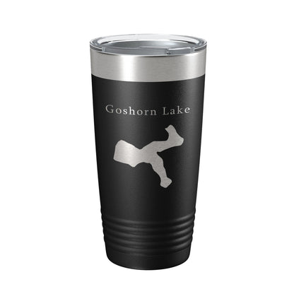 Goshorn Lake Map Tumbler Travel Mug Insulated Laser Engraved Coffee Cup Michigan 20 oz-0