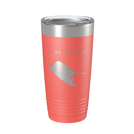 Lake Elsinore Map Tumbler Travel Mug Insulated Laser Engraved Coffee Cup California 20 oz-20