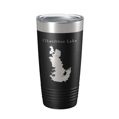 Okatibbee Lake Map Tumbler Travel Mug Insulated Laser Engraved Coffee Cup Mississippi 20 oz-5