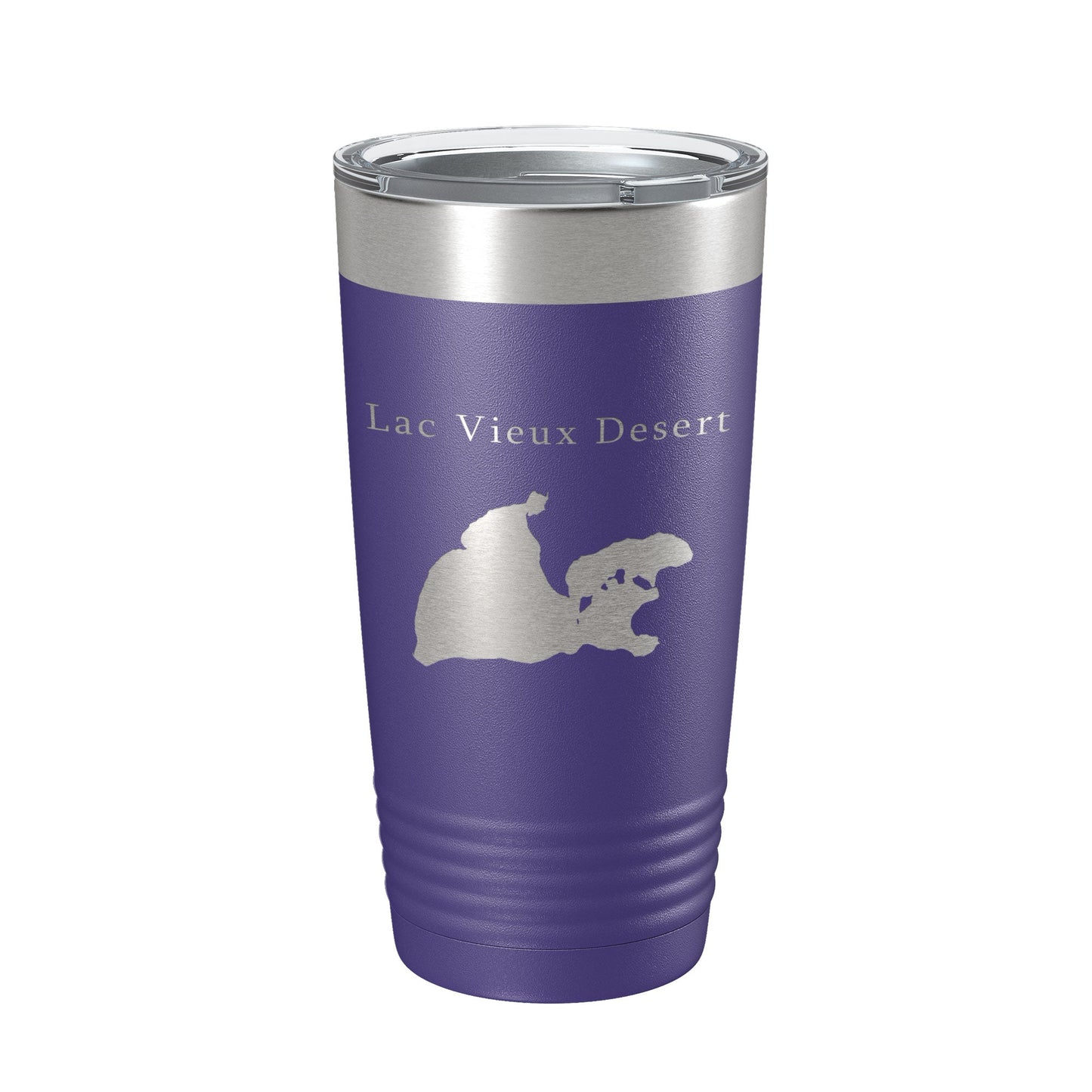 Lac Vieux Desert Tumbler Lake Map Travel Mug Insulated Laser Engraved Coffee Cup Michigan Wisconsin 20 oz-15