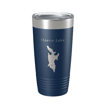 Ozette Lake Map Tumbler Travel Mug Insulated Laser Engraved Coffee Cup Washington 20 oz-2