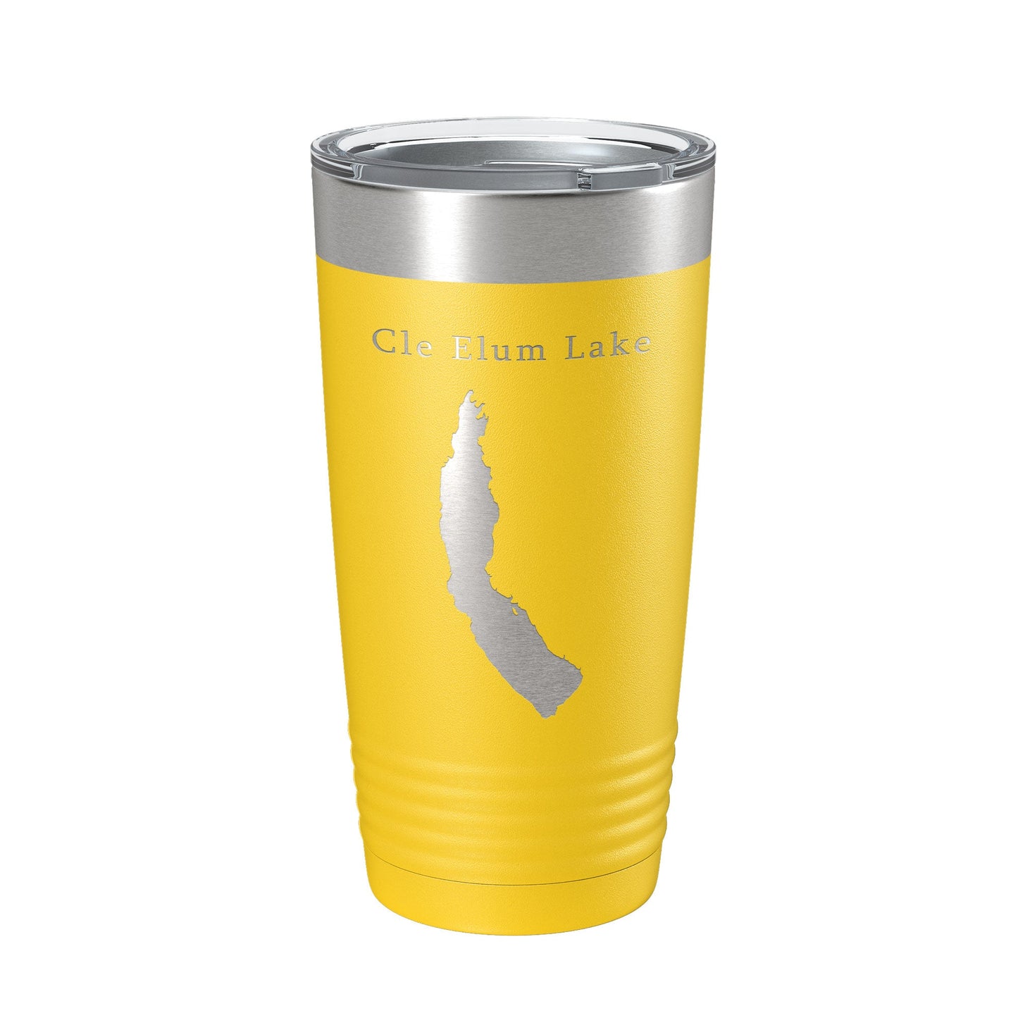 Cle Elum Lake Map Tumbler Travel Mug Insulated Laser Engraved Coffee Cup Washington 20 oz-4