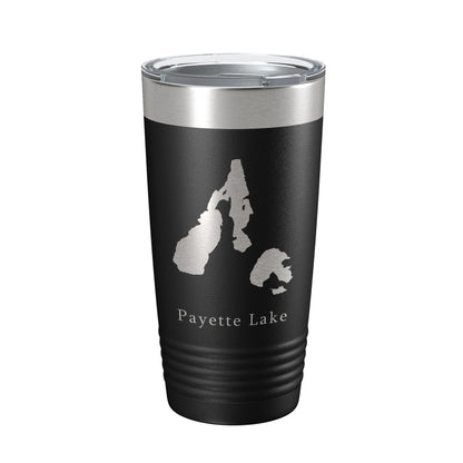 Payette Lake Map Tumbler Travel Mug Insulated Laser Engraved Coffee Cup Idaho 20 oz-0
