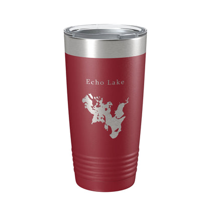 Echo Lake Map Tumbler Travel Mug Insulated Laser Engraved Coffee Cup Montana 20 oz-18