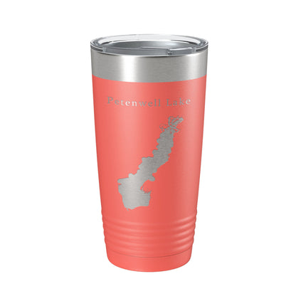 Petenwell Lake Map Tumbler Travel Mug Insulated Laser Engraved Coffee Cup Wisconsin 20 oz-20
